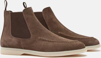 Scarosso Eugenia Chelsea Boots in Deep Taupe - Suede at Nordstrom, Size 38.5