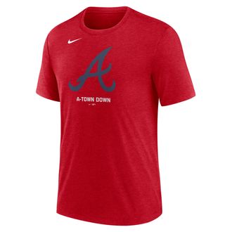 Nike Atlanta Braves Logo Nike Mens MLB T-Shirt in Red | NJFD62QAW-J77