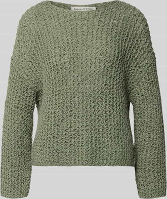 Marc O'Polo Relaxed Fit Pullover aus Baumwoll-Mix in Hellgruen, Gr&ouml;&szlig;e XL