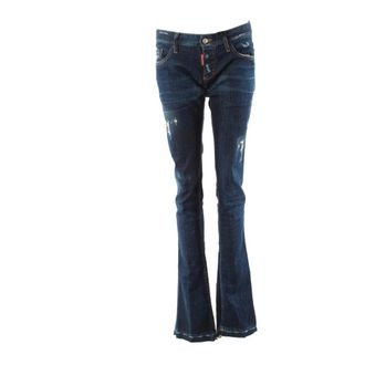 Dsquared2 Flared Jeans, male, Blue, Size: S Straight Leg Sharpei Jeans