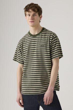 Levi's Camiseta Red Tab Vintage - Hombre - XL - Verde / Whitaker Stripe Duffel Bag Jersey
