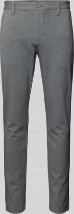 Only & Sons Slim Fit Stoffhose aus Viskose-Mix Modell MARK in Mittelgrau Melange, Größe 27/32
