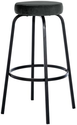 Clp Taburete De Bar Kamari Gris Oscuro Terciopelo