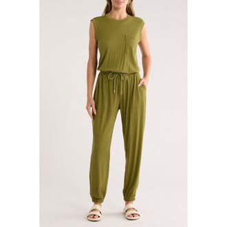 ATM Anthony Thomas Melillo Cotton Tank Jumpsuit in Juniper at Nordstrom Rack, Size Large