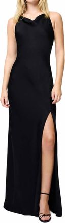 French Connection Ennis Satin Cowl Neck Maxi Dress In Black