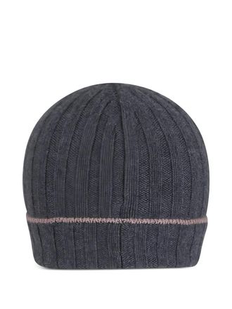 Brunello Cucinelli ribbed-knit beanie - Grey
