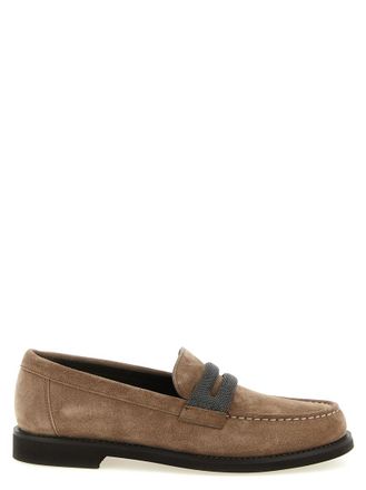 Brunello Cucinelli Brown Slip On Loafers