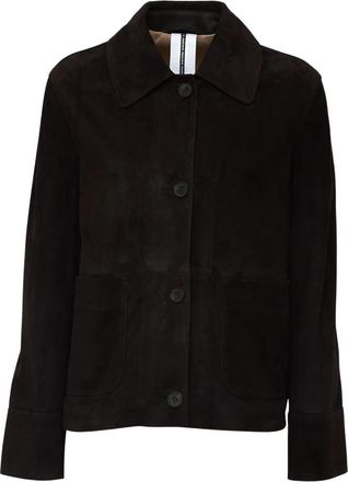 S.W.O.R.D 6.6.44 Shirt Jacket - Dames - Leren en Su&egrave;de Jassen - Bruin - S - Leer - Jassen