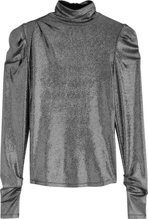 Isabel Marant Isabel Marant &eacute;toile Biaola Metallic Jersey top - Metallic Silver - 34 (UK6 /xs)