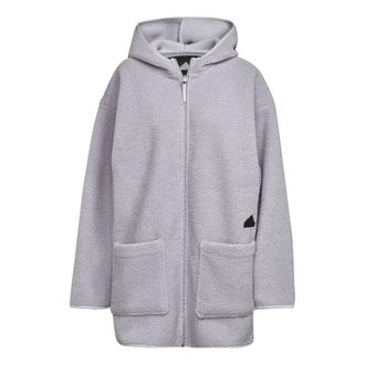 adidas (WMNS) adidas Polar Fleece Long Hooded Track Top Asia Sizing Purple HM2840