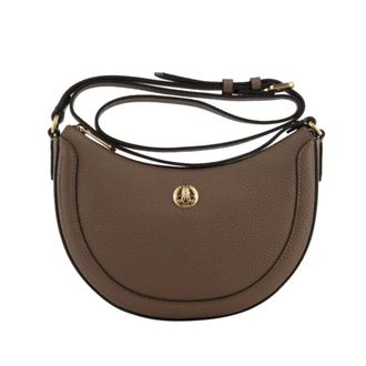 Pourchet Tassen, Dames, Bruin, ONE Size, Leer, Half-moon Schoudertas