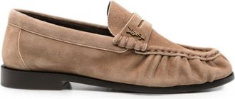 Saint Laurent Beige Slip On Loafers