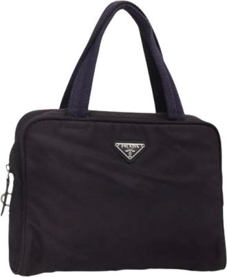 Prada Pre-owned Handbags, female, Purple, Size: ONE SIZE Pre-owned Vintage Nylon Handbag