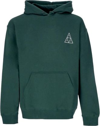 HUF Bosgroene hoodie met bedrukte details - Heren - Hoodies - Groen - XL - Katoen - Hoodies & sweatvesten