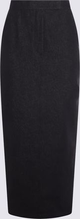 Max Mara Dark Blue Cotton Skirt