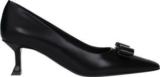 Ferragamo Siwar Escote Mujers Cuero Negro