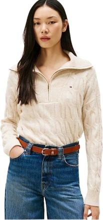 Tommy Hilfiger Truien & Vesten, Dames, Beige, M, Truien