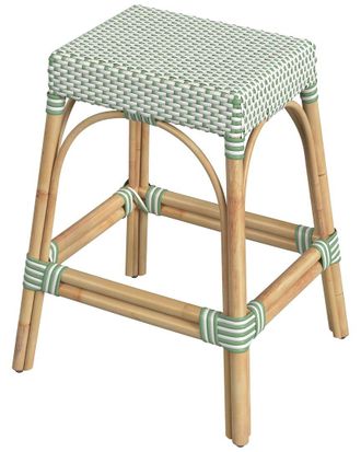 Butler Butler Specialty Company Robias Rectangular Rattan 24.5In Counter Stool
