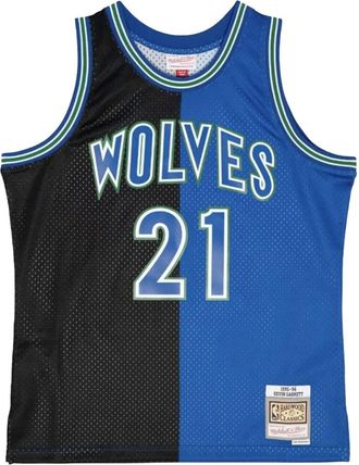 Mitchell & Ness Maglia da basket Split Swingman NBA Timberwolves 1995 Kevin Garnett - Blu