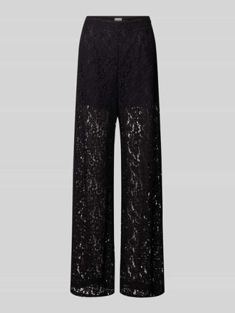 Jake*s Loose Fit Cocktailhose mit Lochstickerei in Black, Gr&ouml;&szlig;e 36