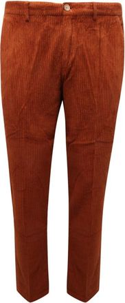Cruna S.brera 1007 Brera Velvet Broeken - Heren - Slim Fit Broeken - Bruin - XS - Broeken