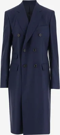 ARMARIUM Royal Blue Double-breasted Trench Coat