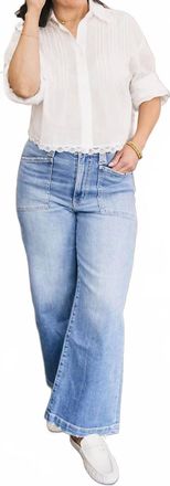 Daze Valley Girl Patch Pocket Ankle Jean In Medium Wash