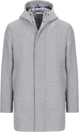 Manuel Ritz Gewatteerde Wolmix Parka - Heren - Mantel - Grijs - XL - Wol - Jassen