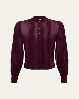 L'agence Noor Pleated Blouse