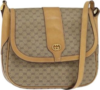 Gucci Pre-owned Cross Body Bag - Dames - Vintage Schoudertas - Beige - ONE Size - Vintage