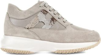 Hogan Suede Sneakers With Sequins Shoes