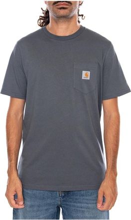 Carhartt Work in Progress S/S Pocket T-Shirt - Heren - T-shirts - Grijs - S - Katoen - Tops