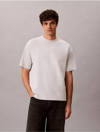 Calvin Klein Jeans Calvin Klein Mens Distressed Monologo Graphic Relaxed T-Shirt - Grey - 2XL