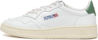 Autry Autry Medalist Low Leather White Green AULM-LL20