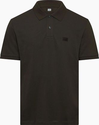 C.P. Company Mens Stretch Piquet Polo Shirt - Green - Size: 38