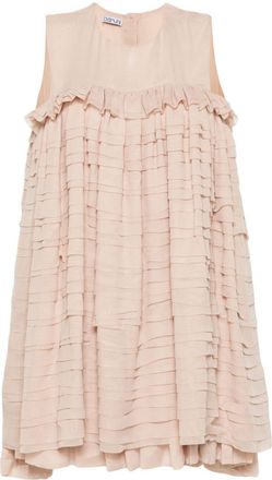Baruni ruffled mini dress - women - Polyester/Rayon - M - Neutrals