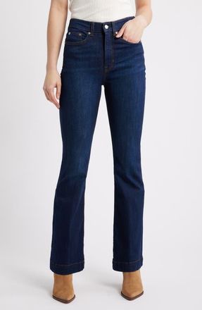 Spanx SPANXsculpt ReDefine High Waist Flare Leg Jeans in Dark Indigo at Nordstrom, Size 16