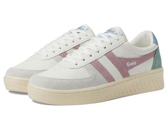 Gola Grandslam Trident Womens Shoes White/Pastel Pink/Iceberg : 5 B - Medium, Textile/Synthetic