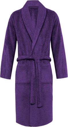 Generic Unisex 100% Egyptian Cotton Luxury Towelling Bathrobe - Super Soft Shawl Collar Dressing Gown with Belt & Pockets, Terry Towel Housecoat Nightwear Lou