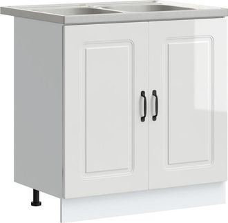 vidaXL Gabinete De Cocina Kalmar 2 Pcs Blanco 80 X 46 X 81.5 Cm Vidaxl