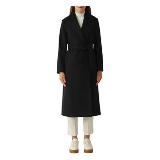 Max Mara Jassen, Dames, Zwart, S, Belted Coat