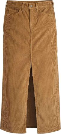 Levi's Denim maxi-rok met hoge taille voor dames (Hermelijn)