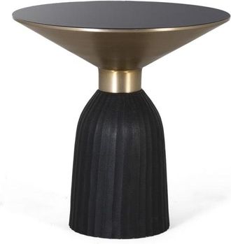 Giner&Colomer Mesa de centro con tapa de cristal templado y estructura met&aacute;lica