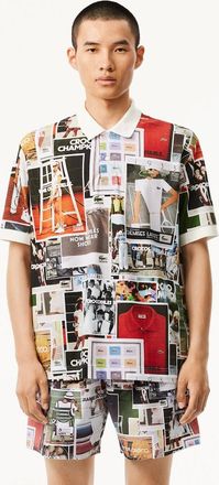 Lacoste Mens Loose Fit L.12.12 Printed Polo Shirt - Multi - Size: 44