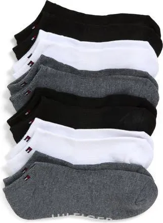 Tommy Hilfiger 6-Pack Athletic No-Show Socks in Grey Assorted at Nordstrom Rack