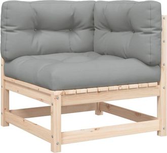 vidaXL Sof&aacute; de equina con cojines madera maciza de pino Vidaxl