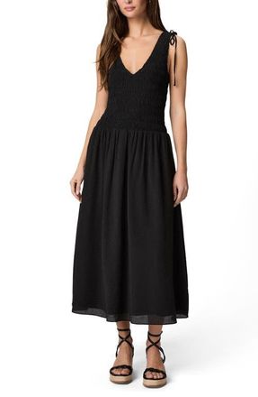 Paige Sebastian Smock Sundress in Black at Nordstrom, Size Xx-Small