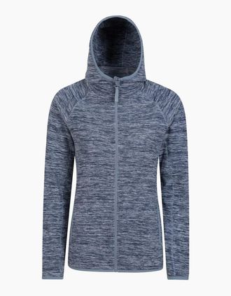 Mountain Warehouse Womens Mountain Warehouse Womens/Ladies Lleyn II Melange Full Zip Hoodie - Navy - Size: 12