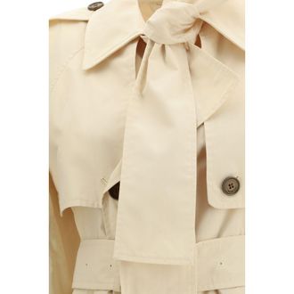 Burberry Womens Beige Polyester Trench Coat Clothing