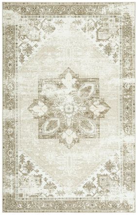 Safavieh Alfombra tradicional de poli&eacute;ster verde/blanco, 183 x 274 cm